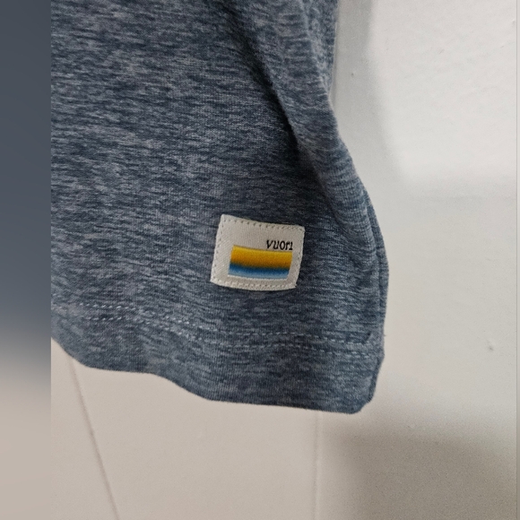 Vuori Strato Tech Polo Shirt Blue Short Sleeve - Picture 2 of 6